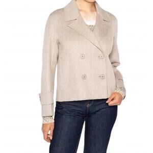 NEW KINROSS short trench coat in taupe